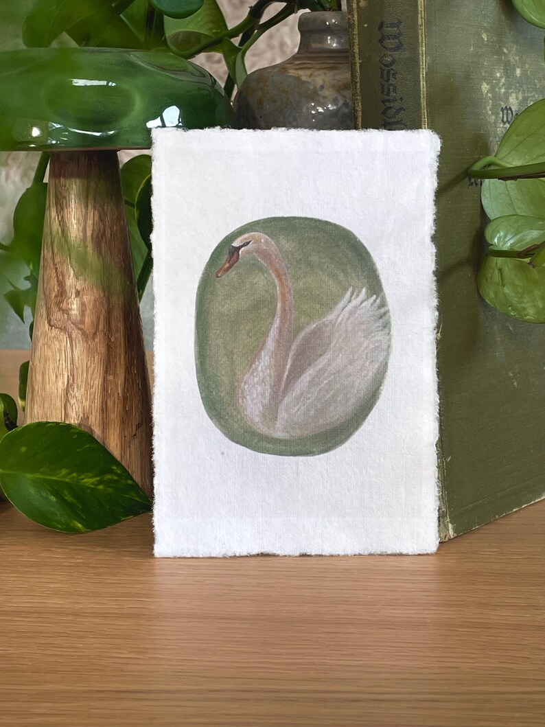 Vintage Swan Mini Print - Etsy