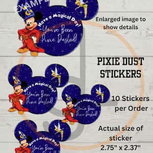 Pixie Dust Stickers Blue w/Mickey