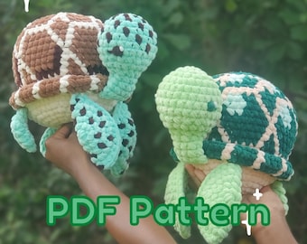 PDF Pattern: Crochet Sea Turtle Plushie Pattern