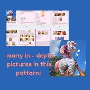 PDF Pattern: Crochet Unicorn Plushie Pattern image 2