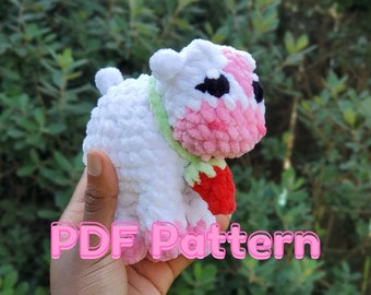PDF PATTERN: Crochet Mini Strawberry Cow Pattern
