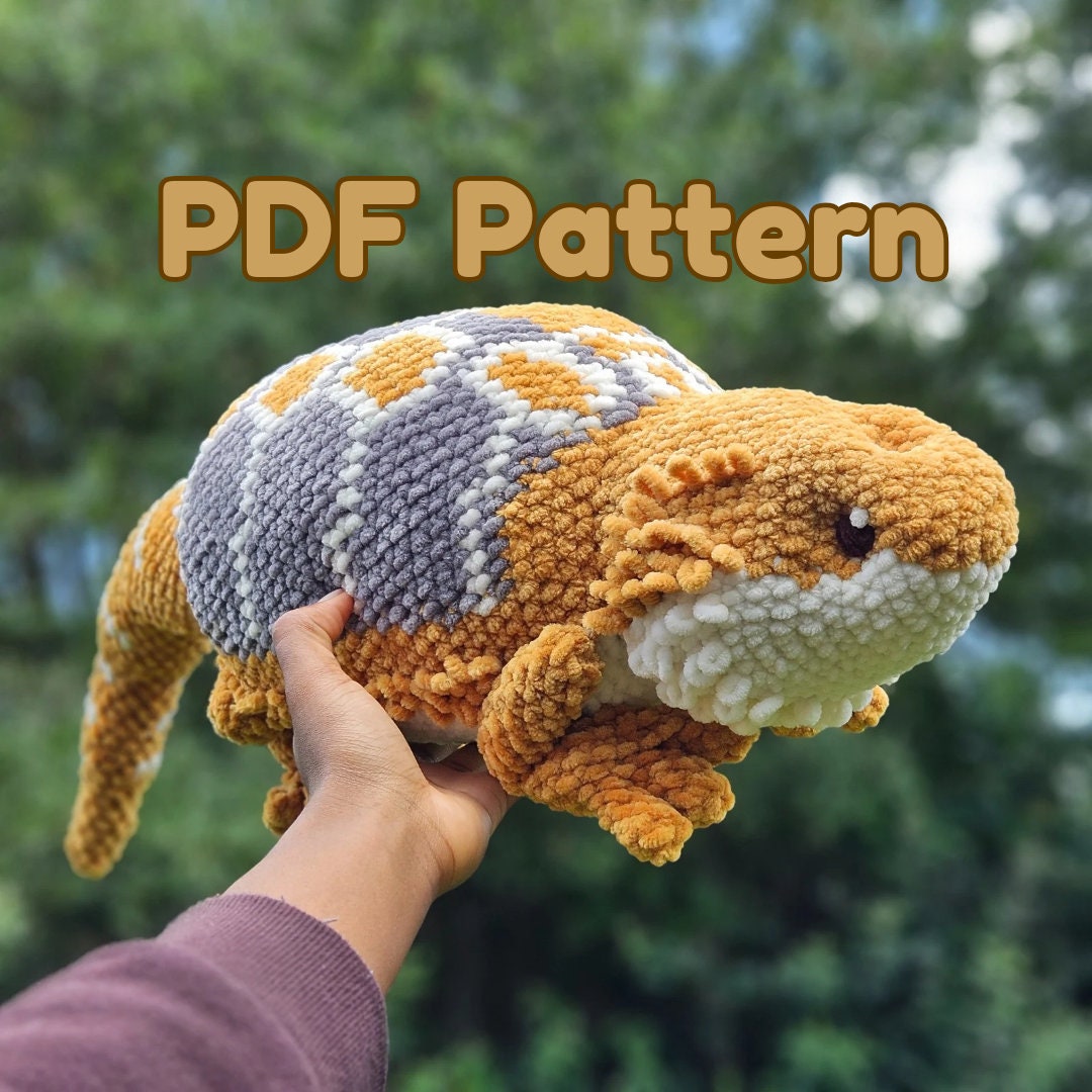 30 Bearded Dragon Crochet Patterns for Reptile Lovers, Gifts, and Plush Decor 34 Bearded Dragon Plush Crochet Pattern