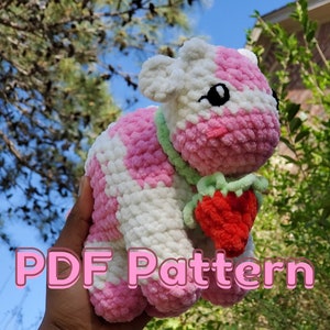 PDF PATTERN: Crochet Strawberry Cow Pattern