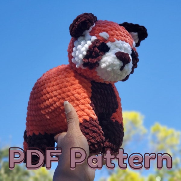 PDF PATTERN: Crochet Red Panda Plushie Pattern