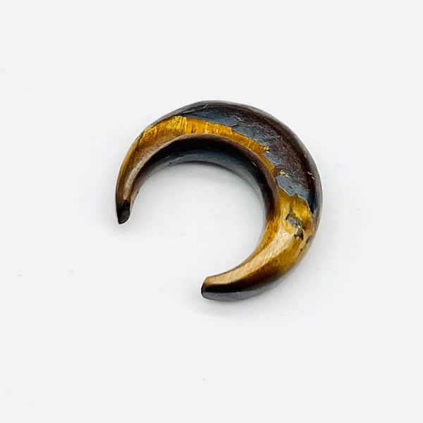 Natural Tiger's Eye Gemstone Pinchers, Septum Tusk, Natural Handmde Gauges, Nose & Ear, Size 2MM to 10MM and Custom Size Available