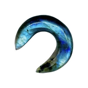Body Jewelry Naga Septum Pincher, Blue Labradorite Gemstone Septum, Gauge Size 12g (2mm) to 1/2" (12mm), Customized Wholeslae Also Available