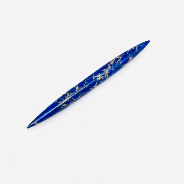 Lapis Lazuli Tusk, Tribal septum, nose pincher, Handmade Organic Gemstone Gauges, Size:- 1.6 to 10mm & Custom need size wholesale available