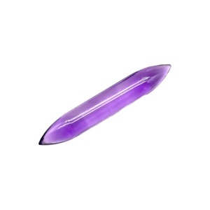 Septum Tusk Pincher Nose Piercing Body Jewelry, Size 14g (1.6mm) to 1/2" (12mm), Amethyst Gemstone Healing Stone for Meditation Relaxation