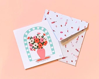 Floral Valentine Card