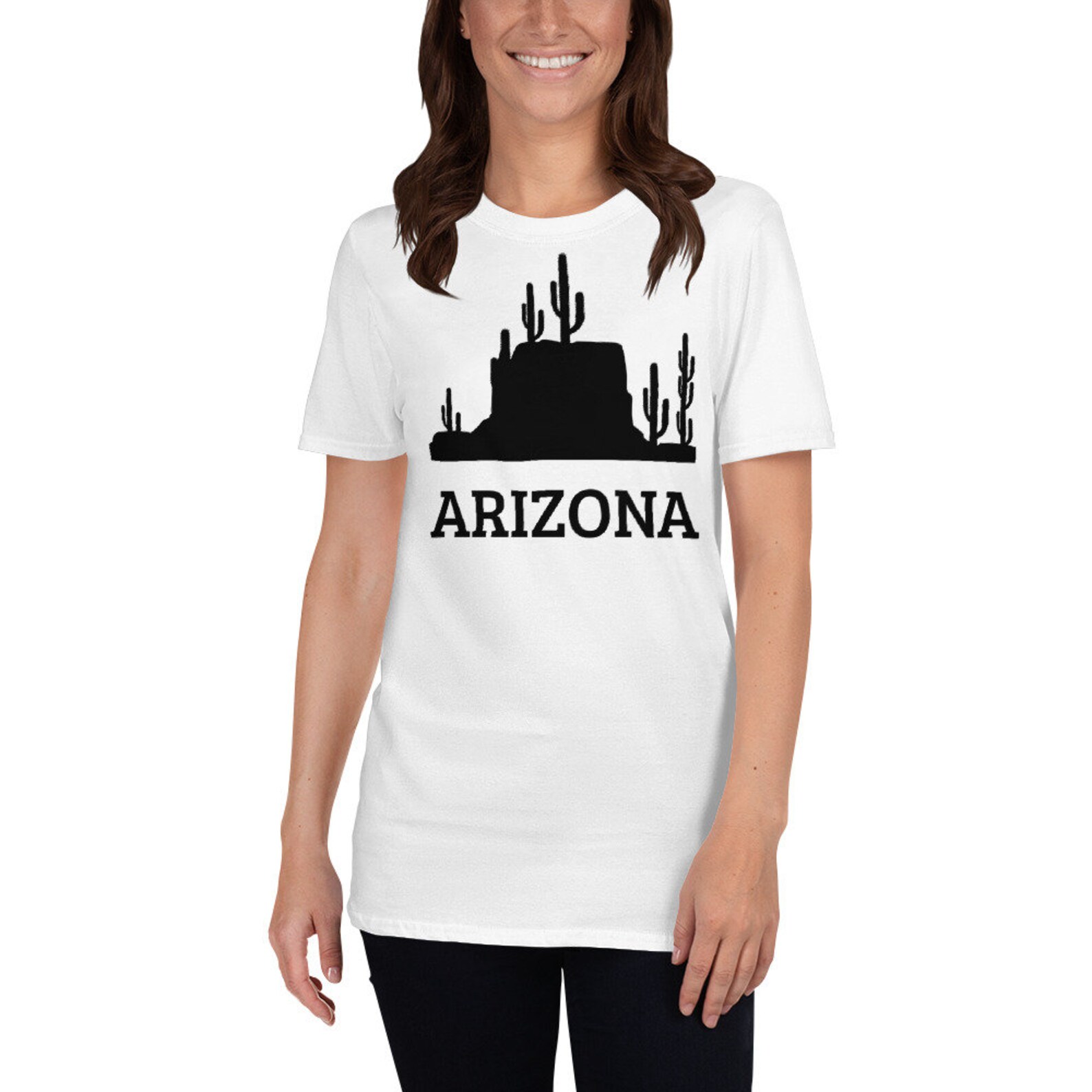 Arizona Shirt Arizona Tee Arizona TShirt White Arizona Etsy