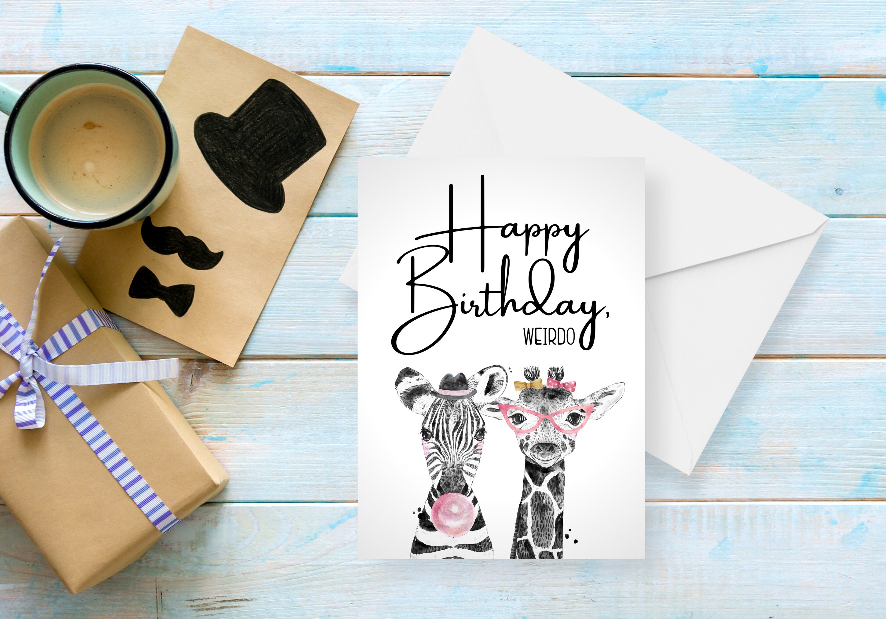 Printable Birthday Card, Happy Birthday Weirdo Birthday Card, Funny ...