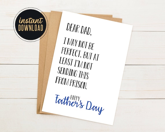 Printable Funny Father's Day Card Father's Day Humor - Etsy