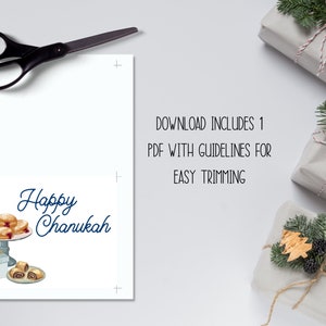 Printable Happy Chanukah Card, INSTANT DOWNLOAD, Printable Hanukkah ...