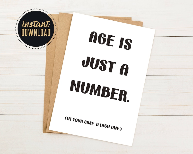 Printable Funny Birthday Card INSTANT DIGITAL DOWNLOAD - Etsy Canada