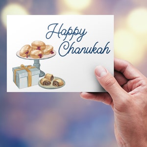 Printable Happy Chanukah Card, INSTANT DOWNLOAD, Printable Hanukkah ...