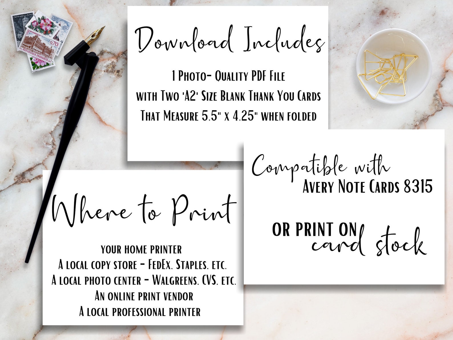 Printable Watercolor Book Thank You Card Printable Book - Etsy