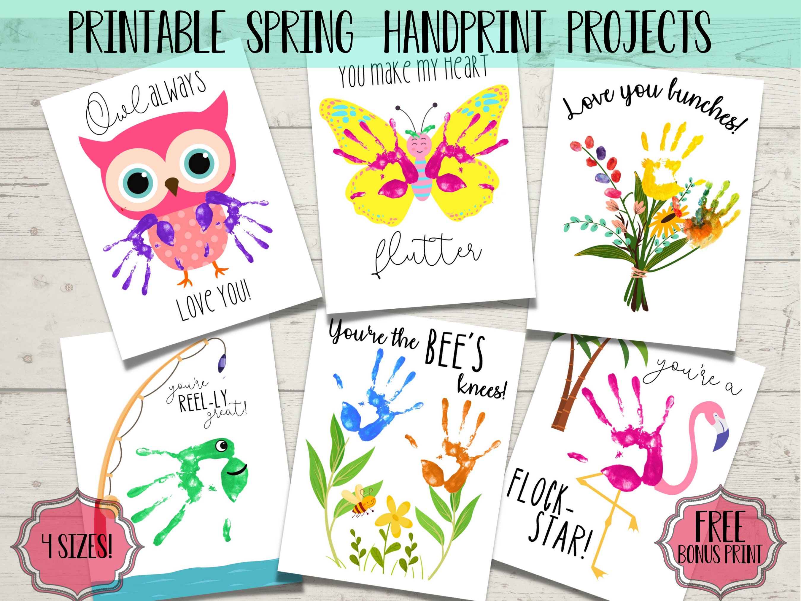 Spring handprint crafts sales