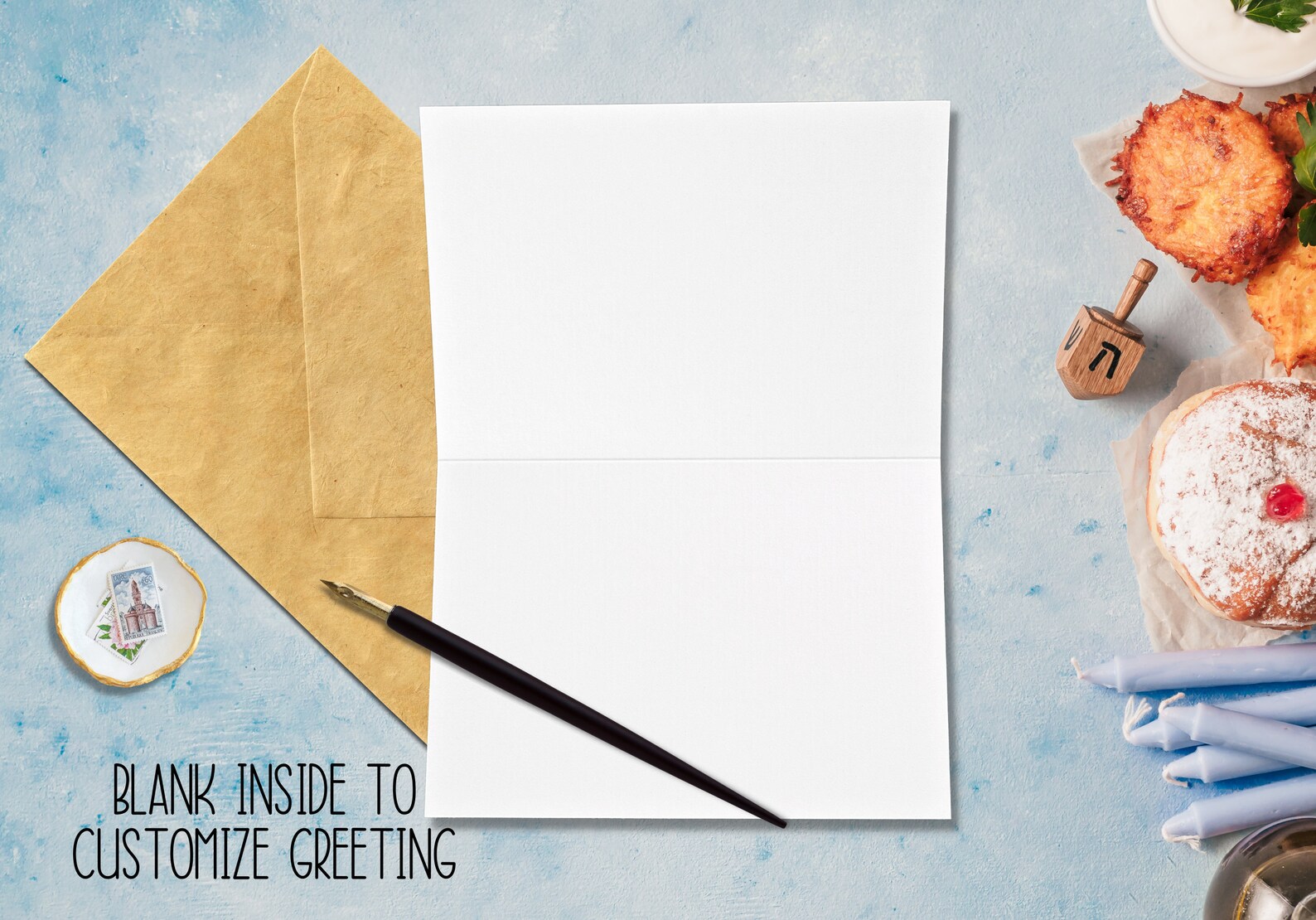 Printable Happy Chanukah Card, INSTANT DOWNLOAD, Printable Hanukkah ...