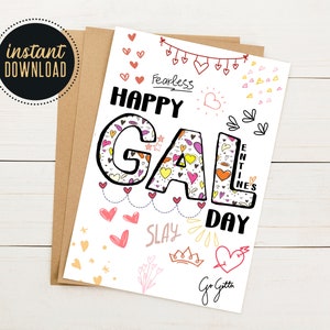 Printable Galentine's Day Card, Funny Valentines Day Card, Printable Galentines Day Card, Card for Friend, Bestie Card for Galentine's Day