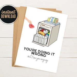 Tarjeta divertida del Día de San Valentín, DESCARGA INSTANTE, Tarjeta imprimible del Día de San Valentín, Tarjeta imprimible divertida, Tarjeta para pareja, Tarjeta para marido