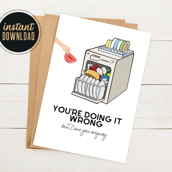Funny Valentines Day Card, INSTANT DOWNLOAD, Printable Valentine's Day Card, Funny Printable Card, Card for Partner, Card for Husband