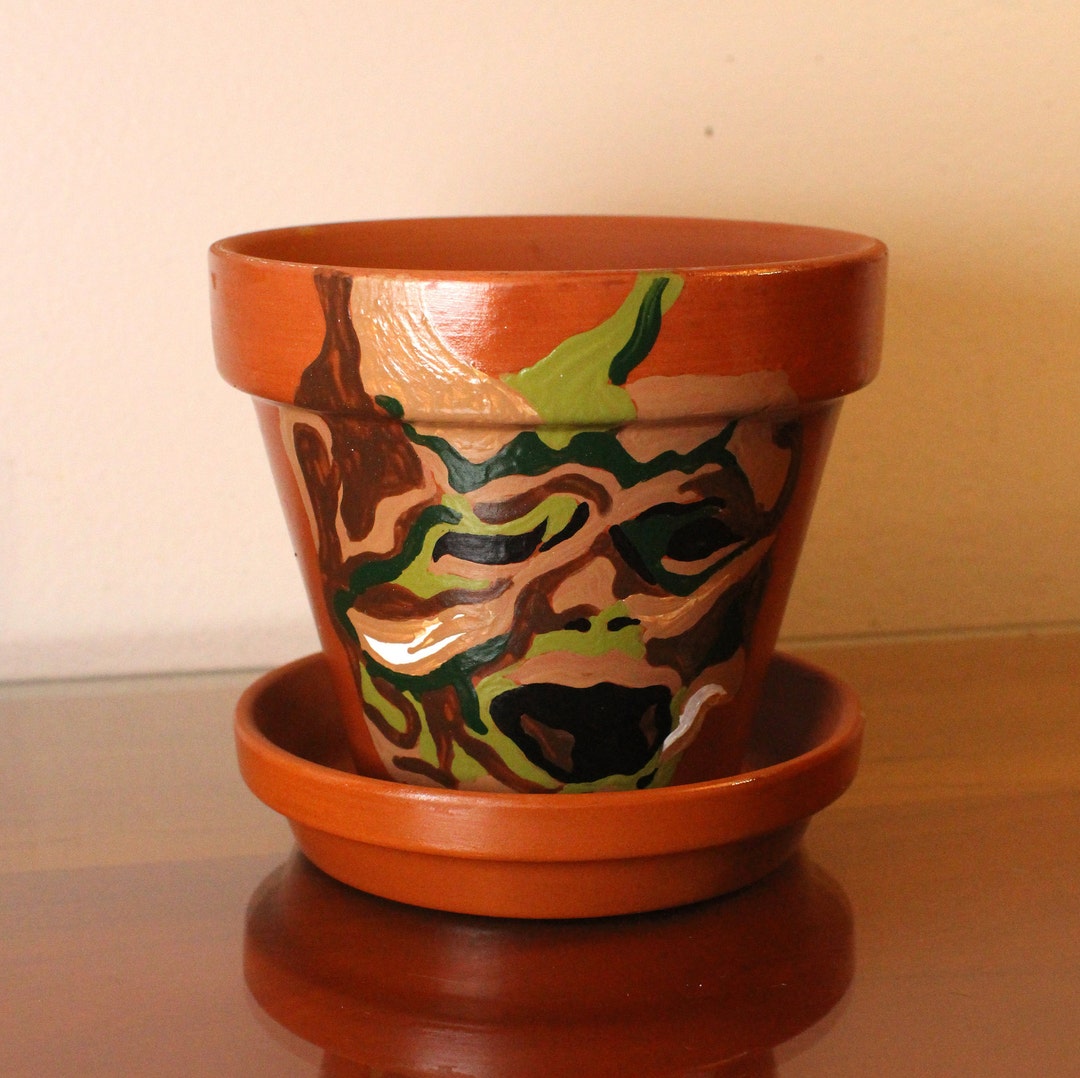 Harry Potter Mandrake gemalt Blumentopf Etsy.de