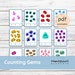 COUNTING GEMS Clip Cards, Montessori Maths, Number Cards, Learning ...