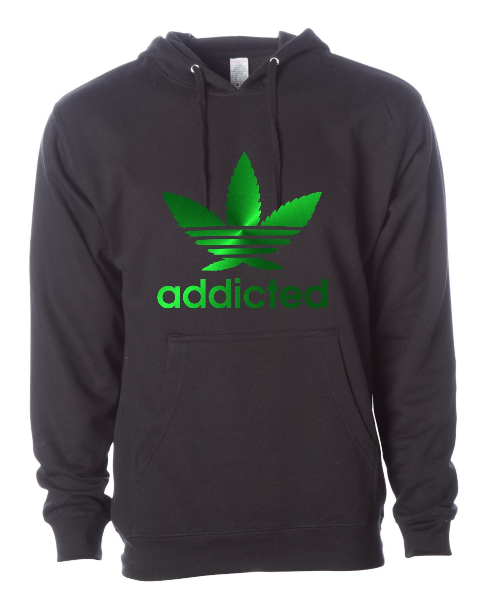 Cannabis Adidas Parody Unisex Hoodie, Addicted, Weed Leaf, Marijuana