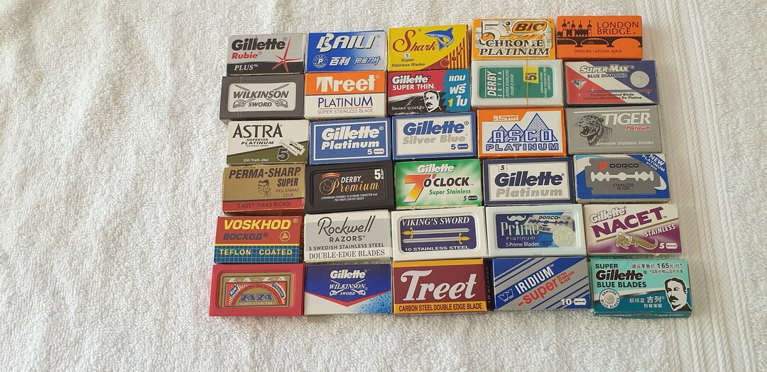 50 Numbers Double Edge Safety Razor Blades Sampler Lots for Etsy