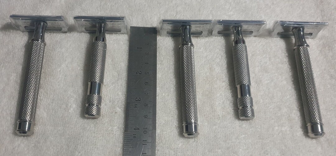 304 Stainless Steel Three Piece Double Edge Safety Razors Long and ...