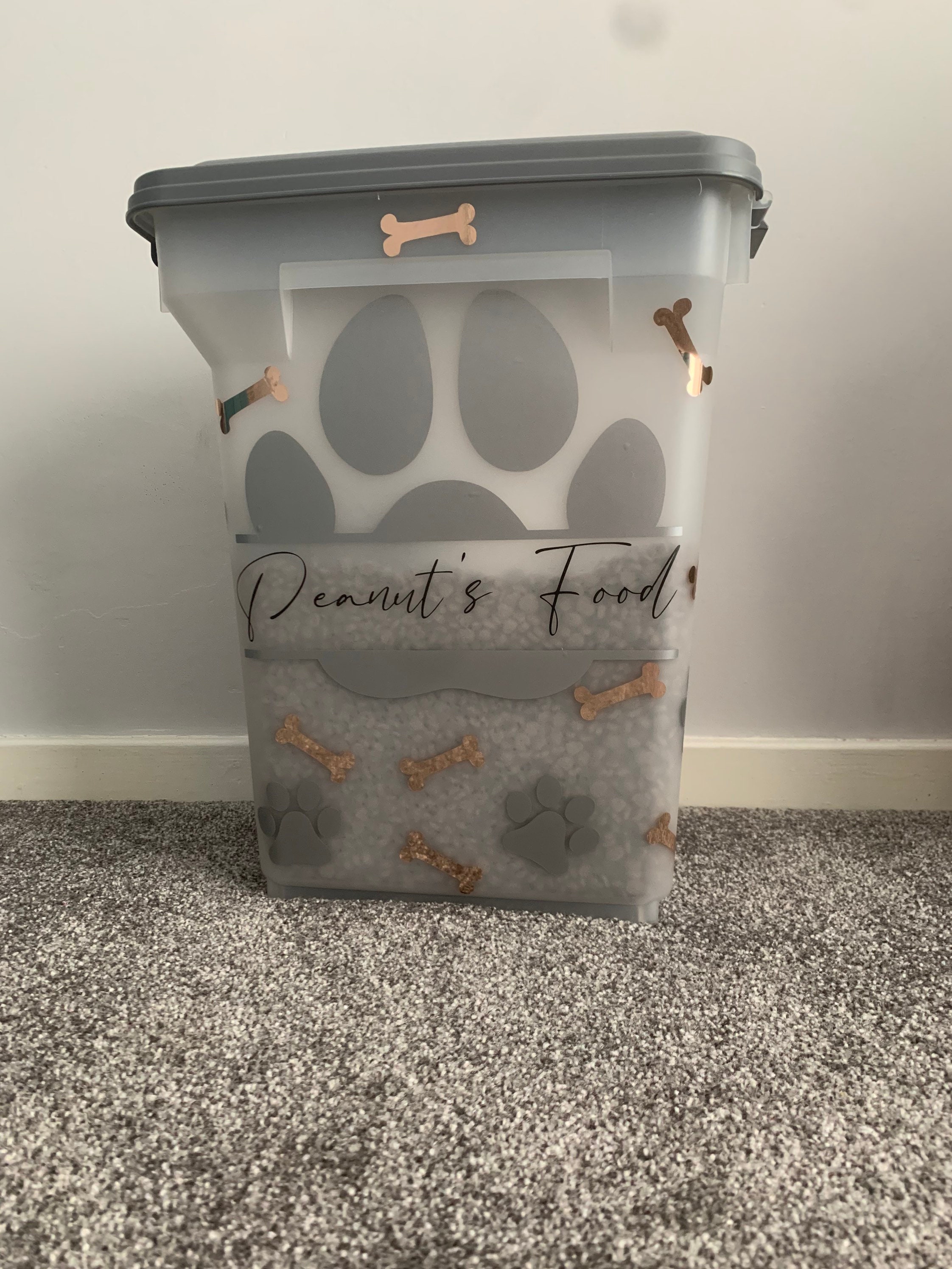 Personalised Pet Food Storage Etsy