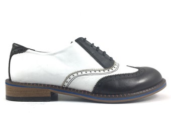 Oxford Shoes Women, Twain black&white