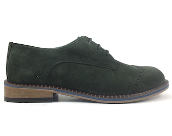 Oxford Shoes Women, Dinky-Di dark green