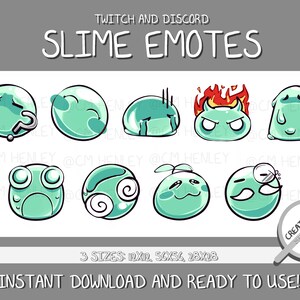 Green Moody Slime Emotes (Twitch & Discord, Digital Download)