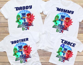 Download Pj Mask Birthday Shirt Etsy
