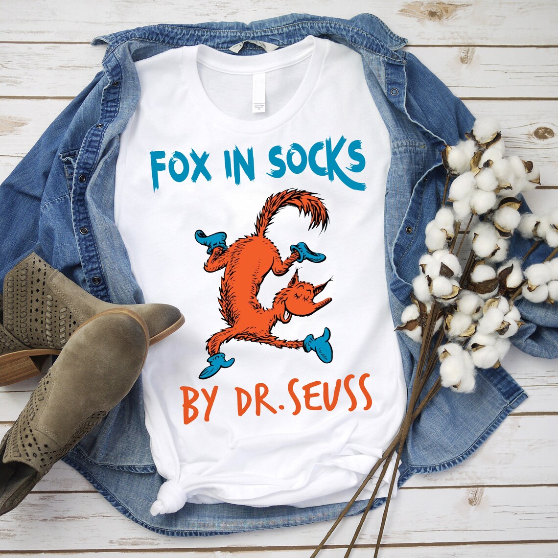 Dr. Seuss Fox in Socks Shirt Funny Dr Seuss Shirt Fox shirt Etsy