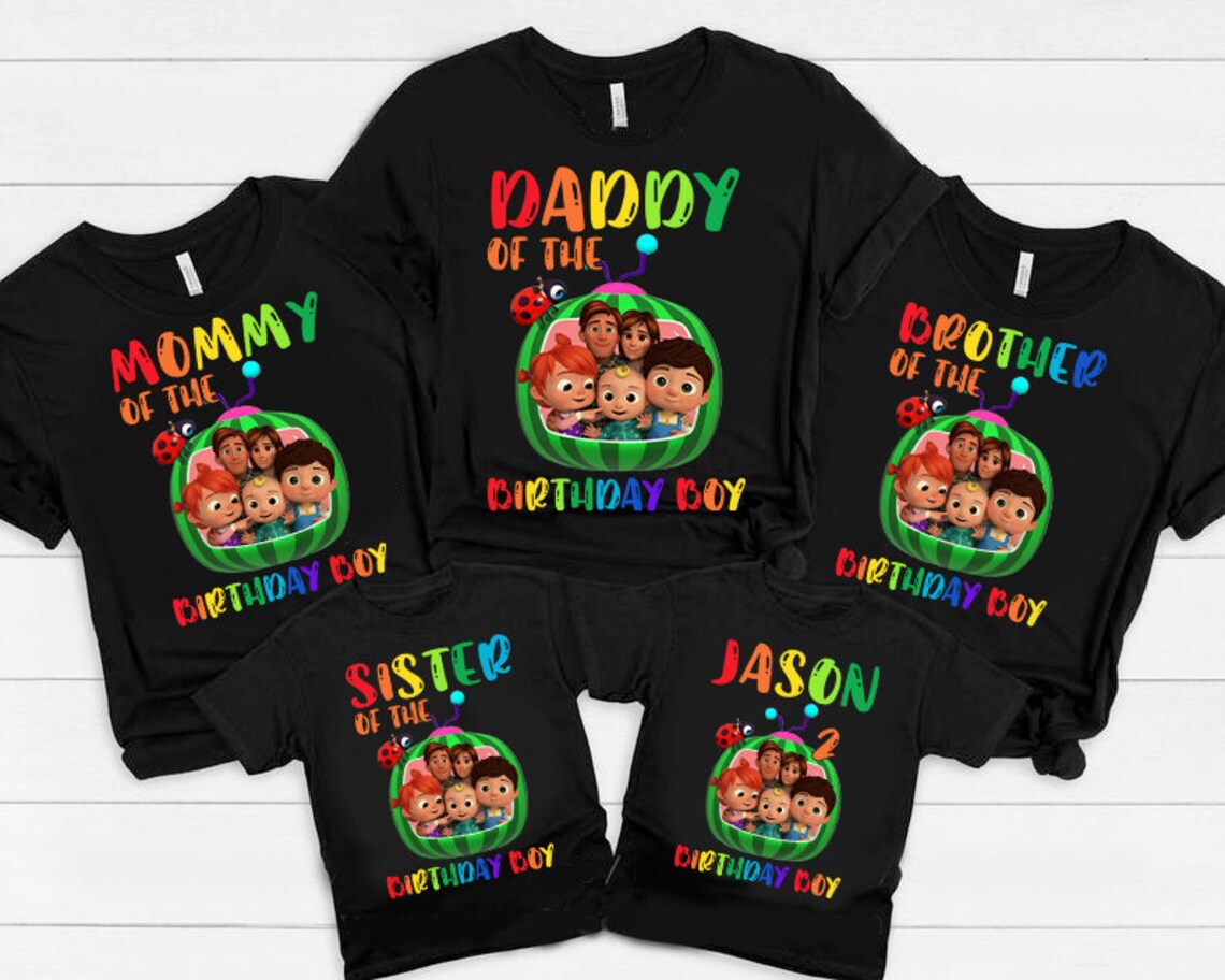 Cocomelon Set Family Shirt Personalized Cocomelon Birthday | Etsy