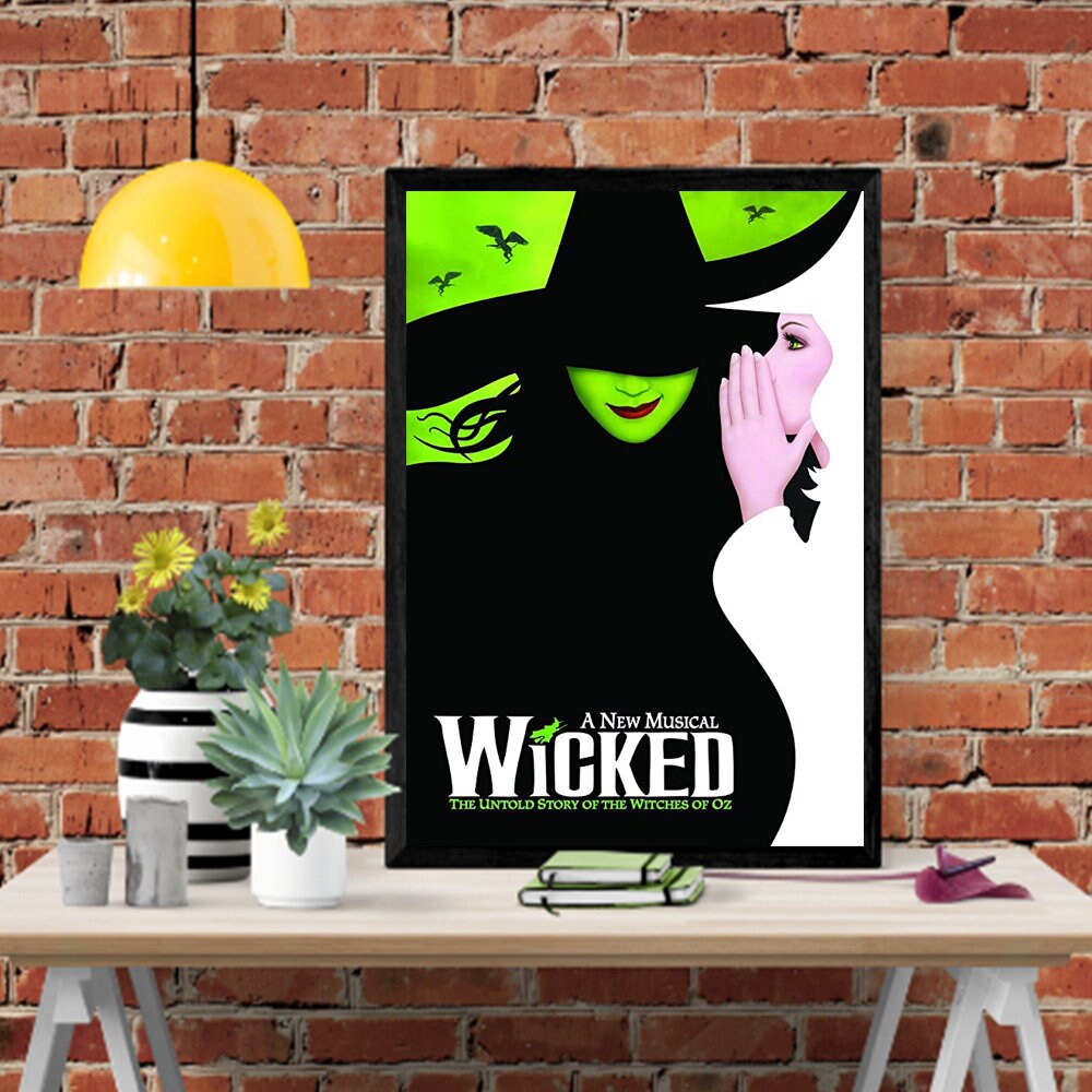 New Wicked Broadway Poster Haloween Film poster Poster Etsy