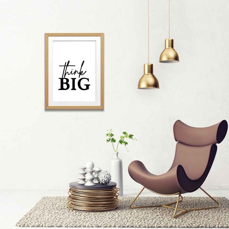 Think Big Printable Wall Art digital Download Etsy