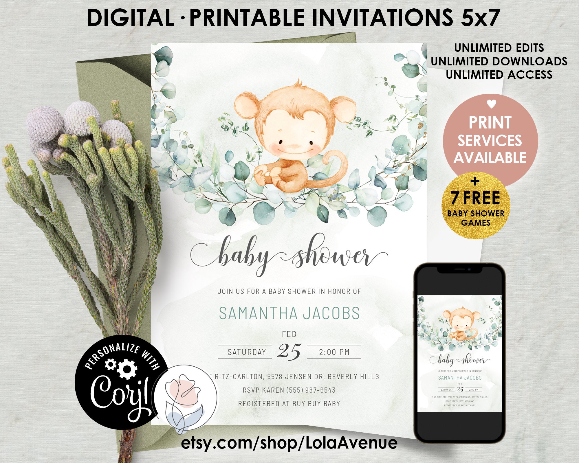 Free Printable Monkey Baby Shower Invitations free-printable-monkey-baby-shower-invitations
