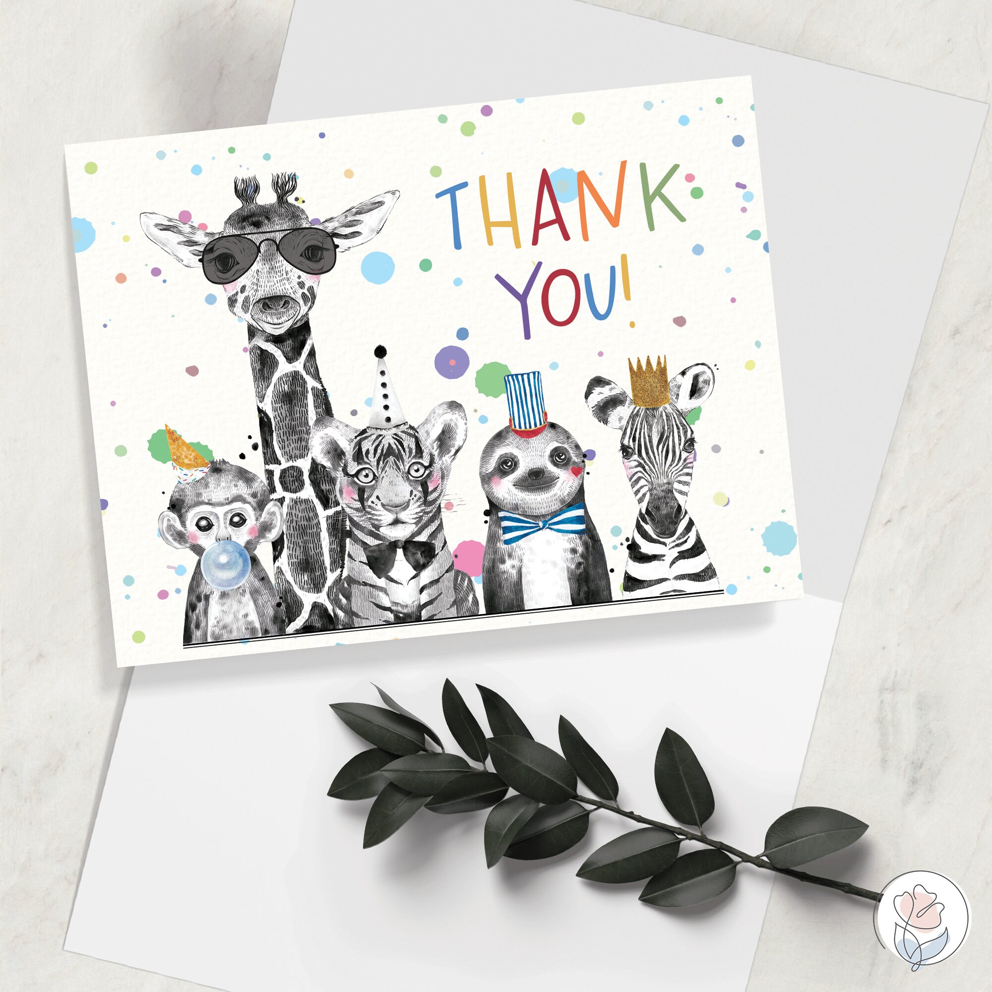 Exquisite Animal Thank You Cards Landscape for Mobile Exquisite Animal Thank You Cards Landscape for Mobile