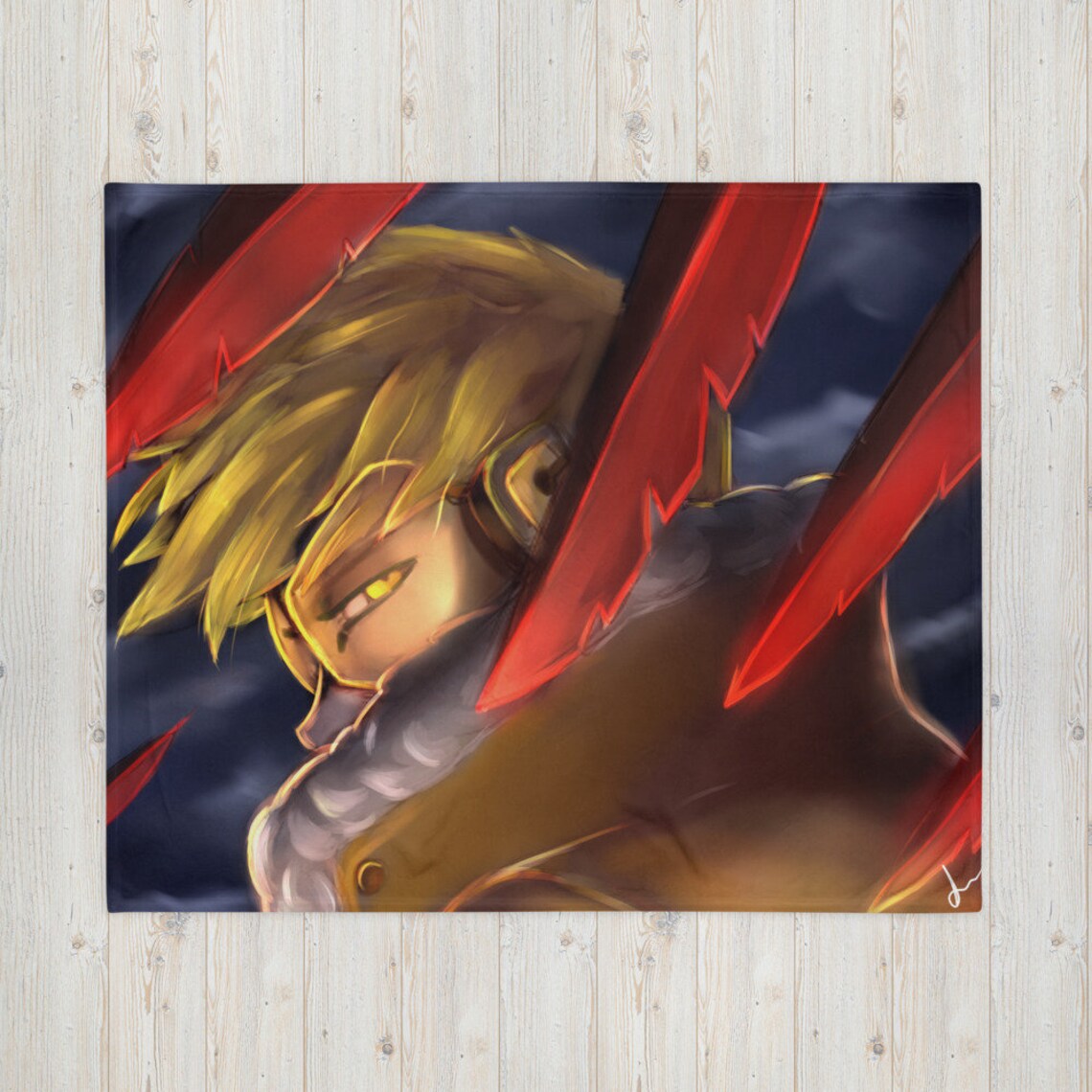 BNHA Hawks Throw Blanket Etsy