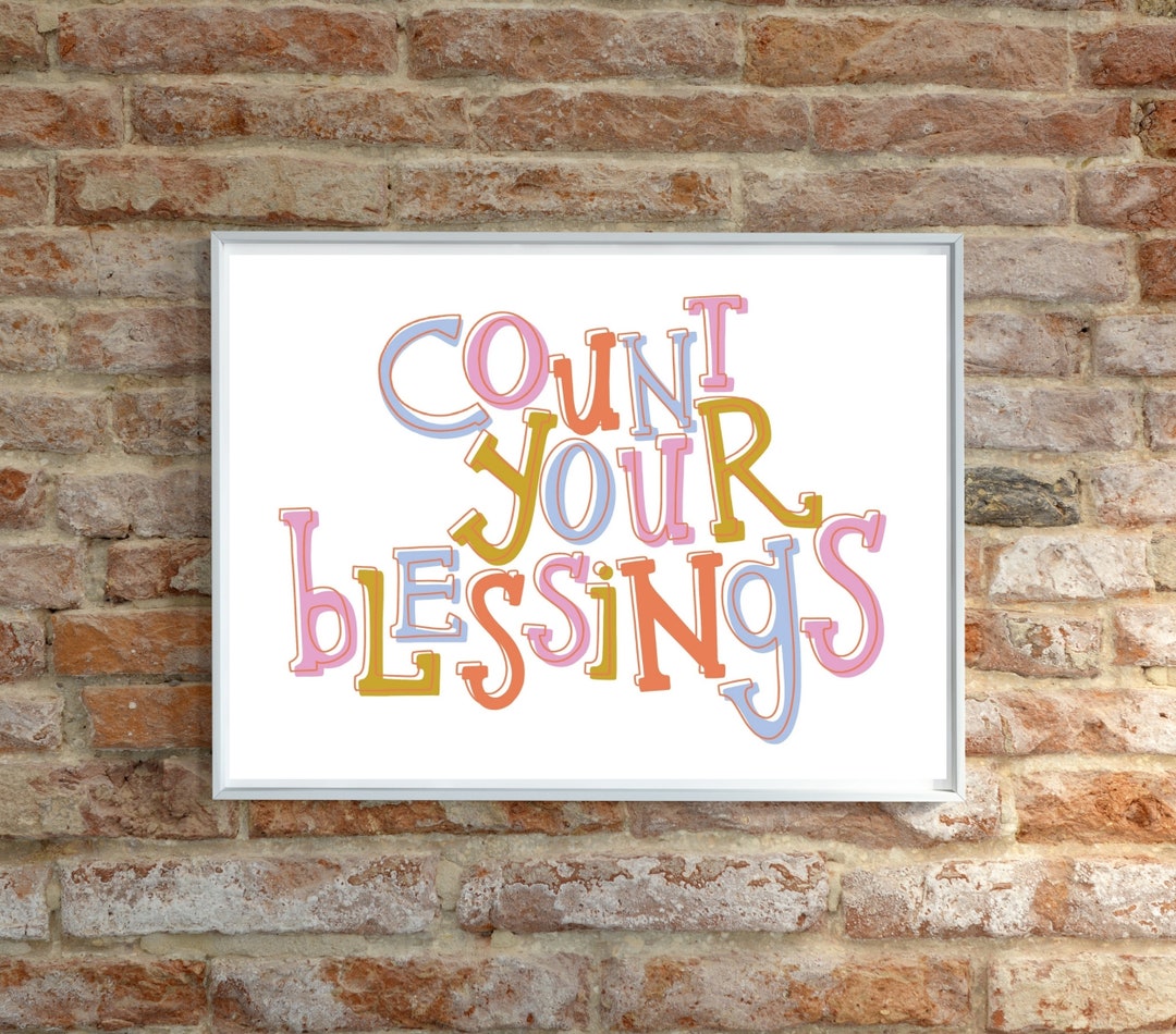 Count Your Blessings | Hand-drawn Art Print - Etsy