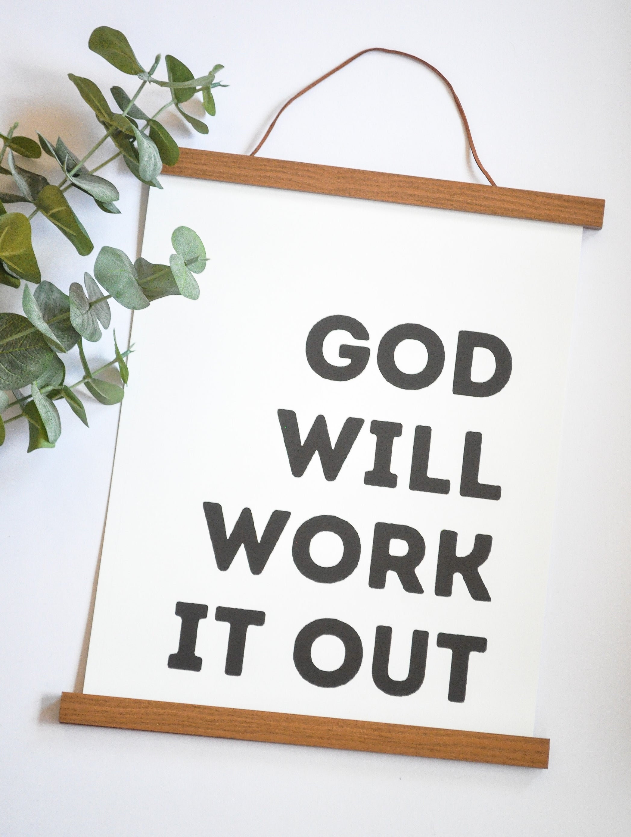 Work　Will　Poster　It　Print　Encouraging　Art　Out　God　Etsy