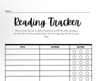 Reading Tracker or Reading Log