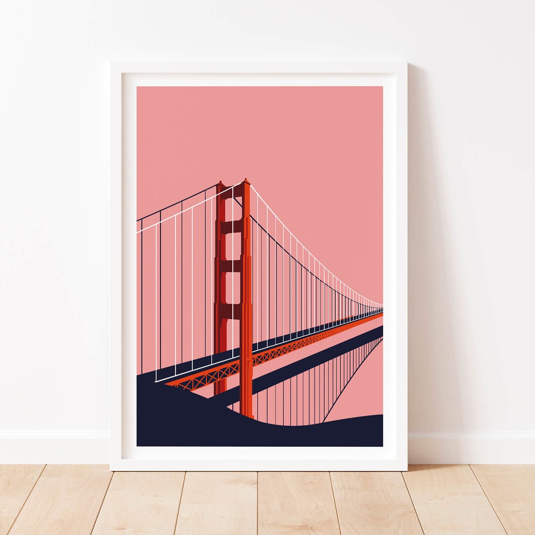 Golden Gate Bridge Wall Art San Francisco Art Travel Art Etsy