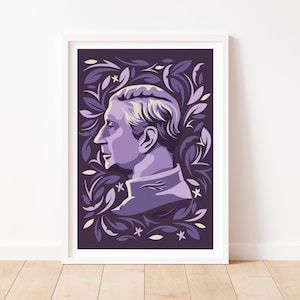 King Charles Print, King Charles,Royals Art, Portrait Print of King Charles, King Poster, Coronation Art, King Charles Coronation