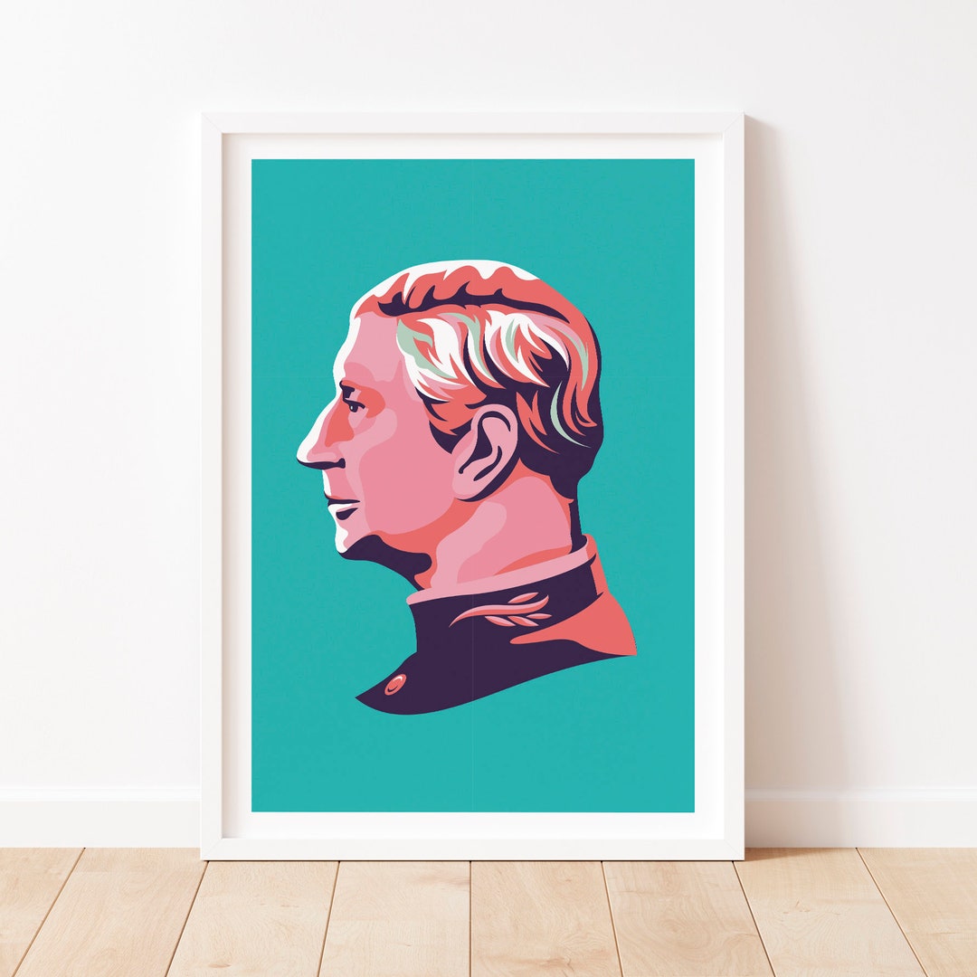 King Charles Print, King Charles, Royals Art, Portrait Print of King Charles, King Poster