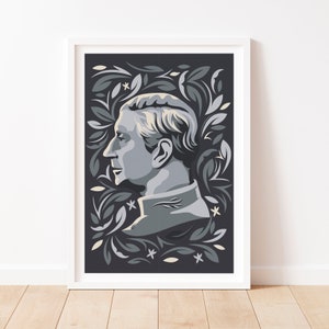 King Charles Print, King Charles,Royals Art, Portrait Print of King Charles, King Poster, Coronation Art, King Charles Coronation