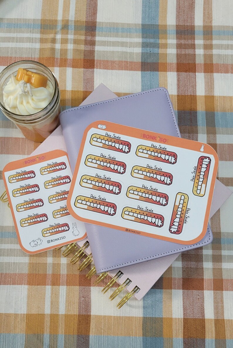 Pain Scale Stickers, Planner Sticker, Planner, Pain, Health, Tracker ...